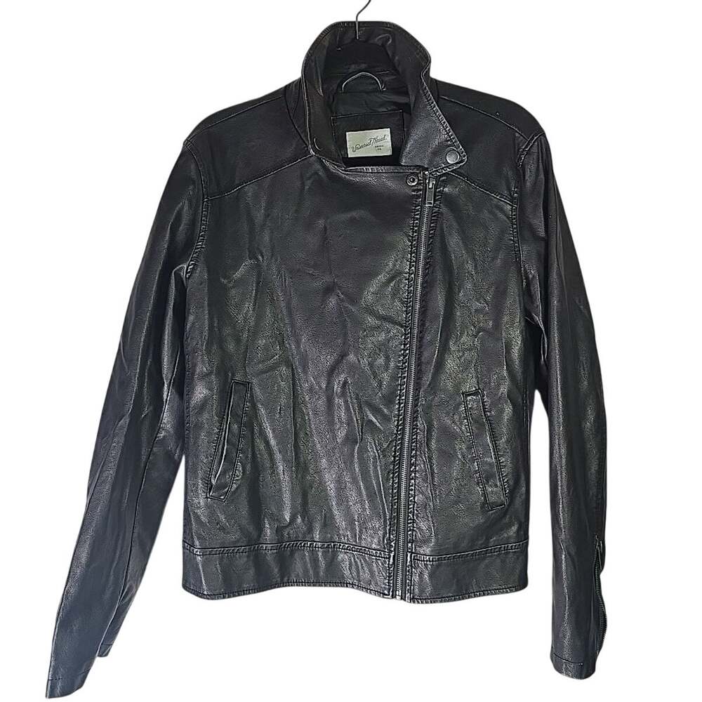 Universal Thread Black Moto Vegan Faux Leather Jacket Womens XL Biker